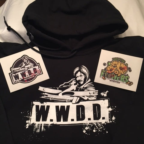 *W.W.D.D. ~ "hoodie" w/2 stickers