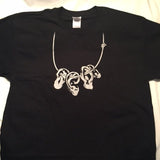 *ZOMBIE "ear" necklace (black) t shirt