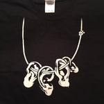 *ZOMBIE "ear" necklace (black) t shirt