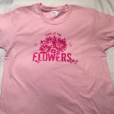 *LOOK AT THE FLOWERS t shirt in pink