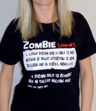 *"ZOMBIE" definition t shirt