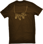 *ZOMBIE "ear" necklace (brown) t shirt